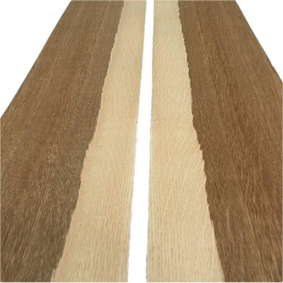 Brown Oak quarter-cut veneer 90 x 18 cm