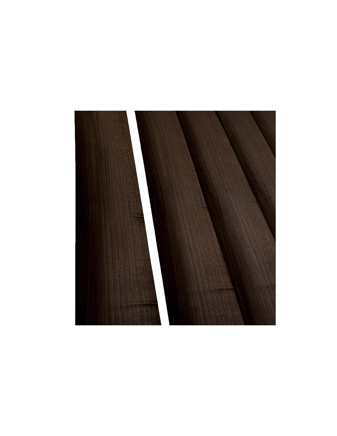 Poirier Brun Chocolat Noir Placage 50 x 10 cm