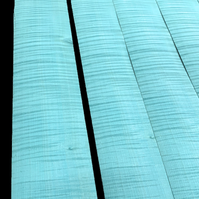 Arctic Blue Curly Sycamore Dyed Veneers 50 x 12 cm