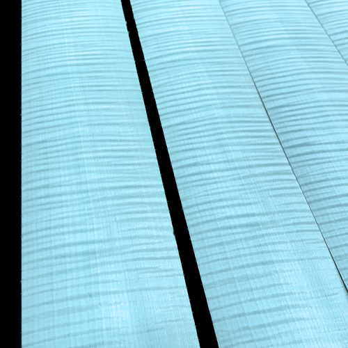 Sycomore Ondé Bleu Glacé Placage Teinté 50 x 12 cm