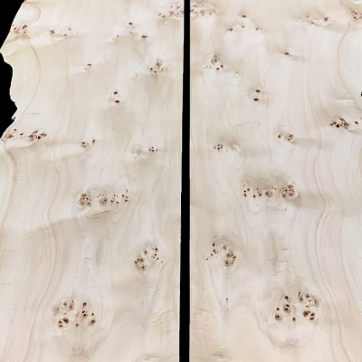 Pin-knotty Poplar Veneers 110 x 29 cm