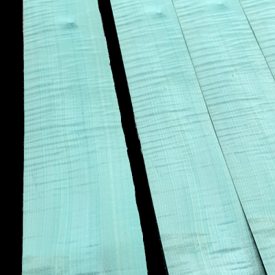 Aquamarine Blue Sycamore Dyed Veneers 50 x 11 cm