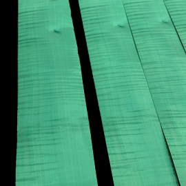 Malachite Green Figured Sycamore Dyed Veneers 50 x 10 cm