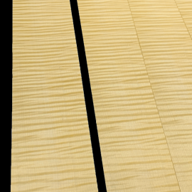 Gold Yellow Fiddled Sycamore Dyed Veneers 50 x 11 cm